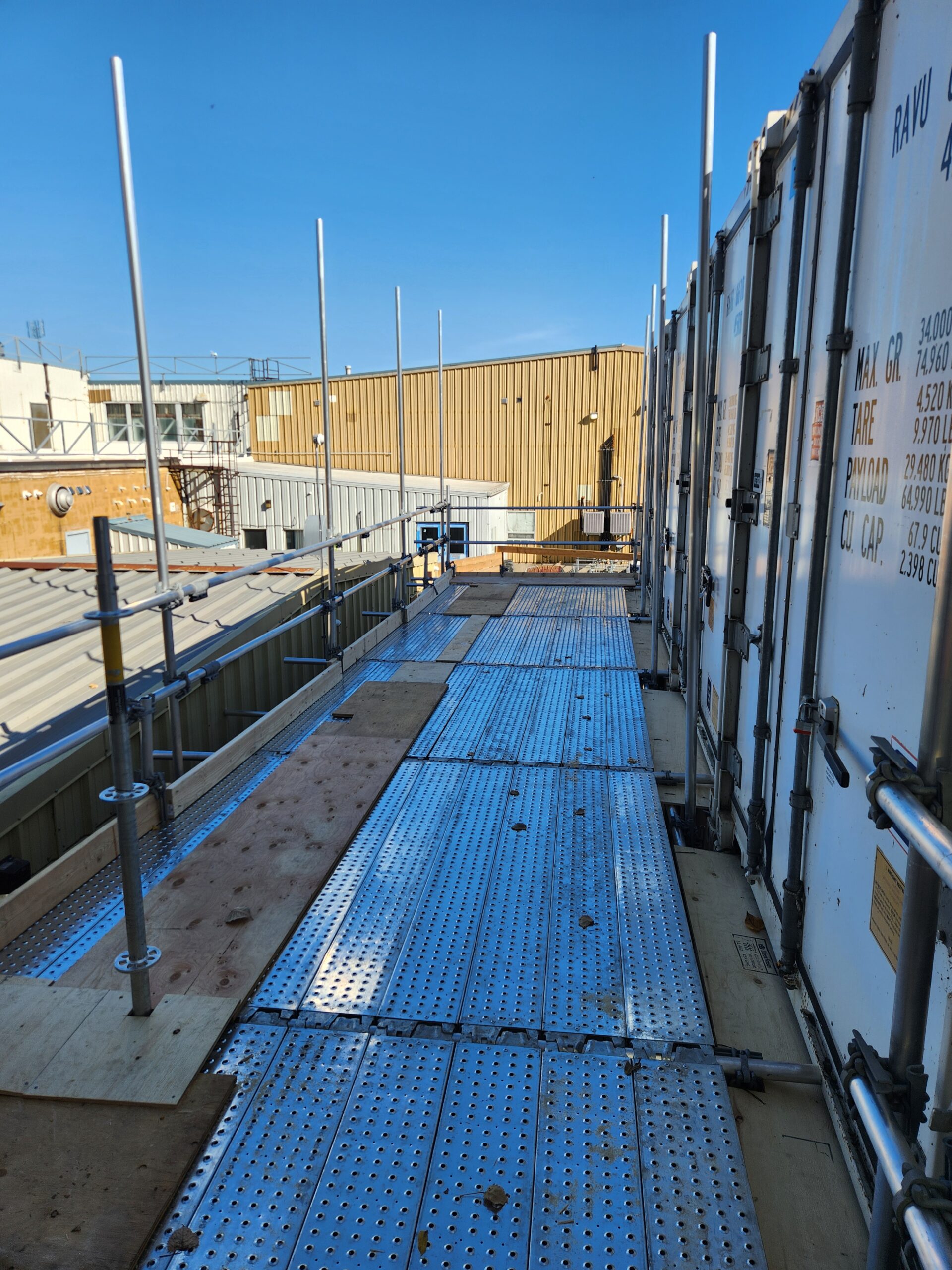 Safe Scaffold Access for Stacked Seacans
